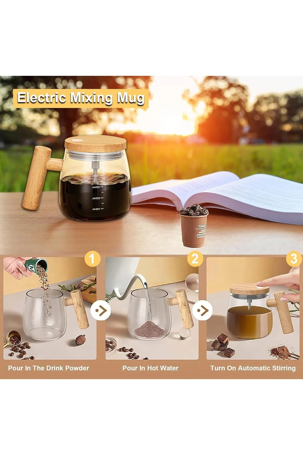 Electric Self-Stirring Coffee Mug