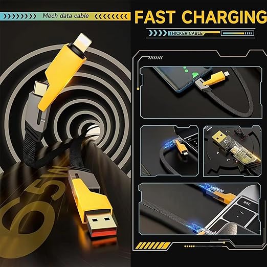 4 in 1 multi fast charger cable