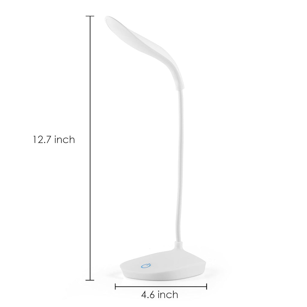 LED Study Lamp Rechargeable,Table Lamp for Study Room, Desk Lamp Light with 3 Brightness Levels,Portable USB Table Light,Study Table Lamp for Students,Reading & Work at Home,White